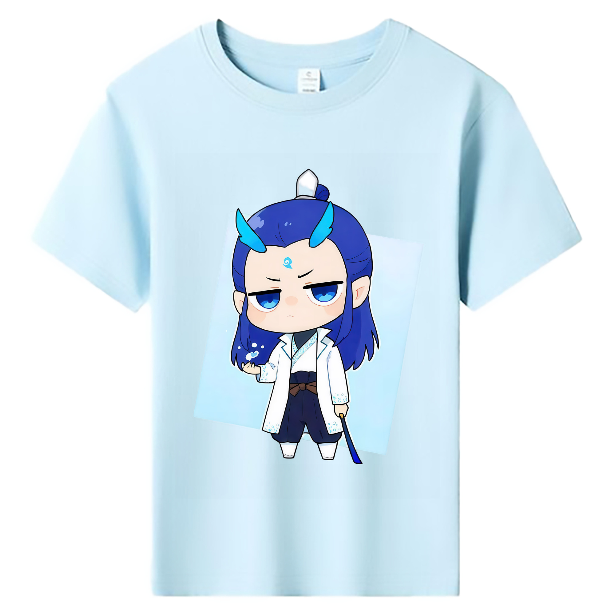 （画像用） Ne Zha 2 ナタ 魔童の大暴れ 綿100％キッズTシャツ（フロントプリント）